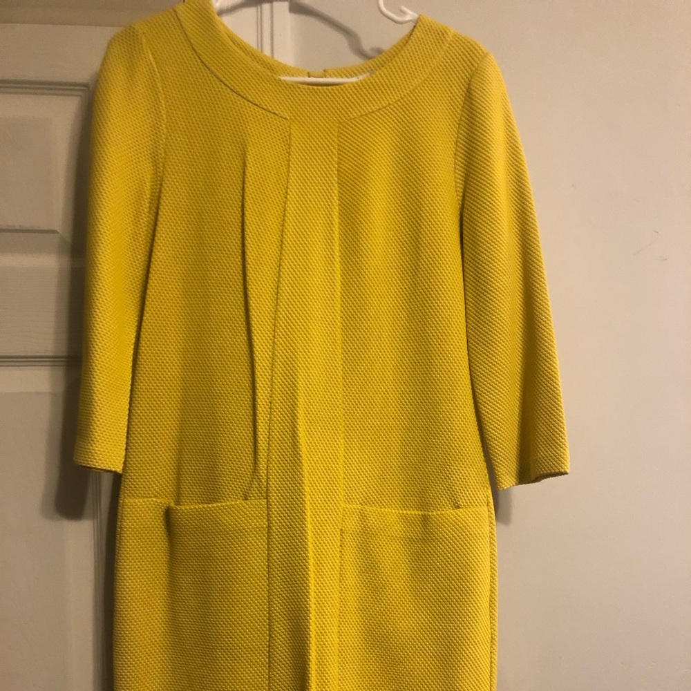 Bright yellow thick material dress